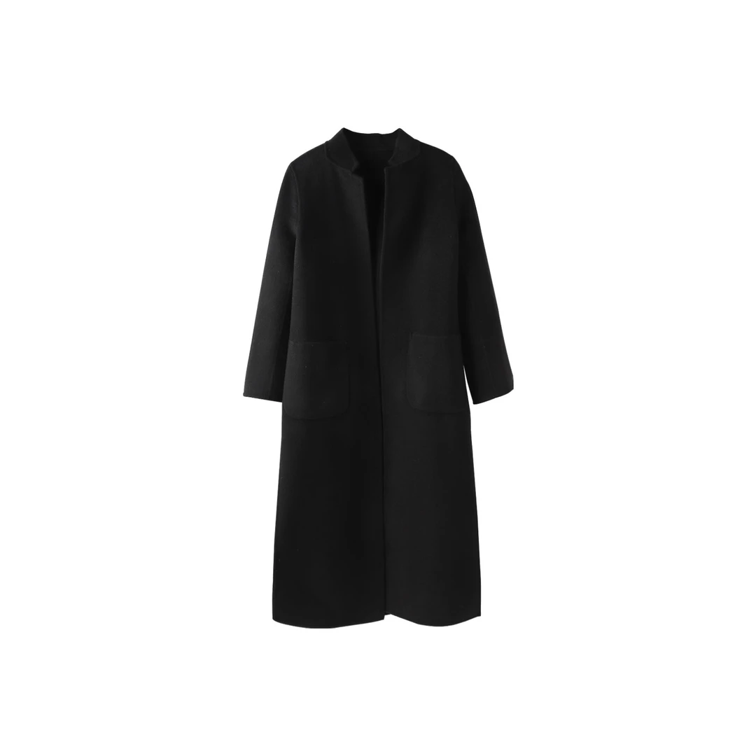 23181-凡诗琪FEARCHARIA-时尚新款秋冬中长款大衣通勤双面呢外套