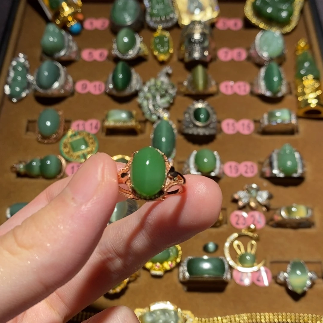 和田玉（碧玉）未镶嵌戒指