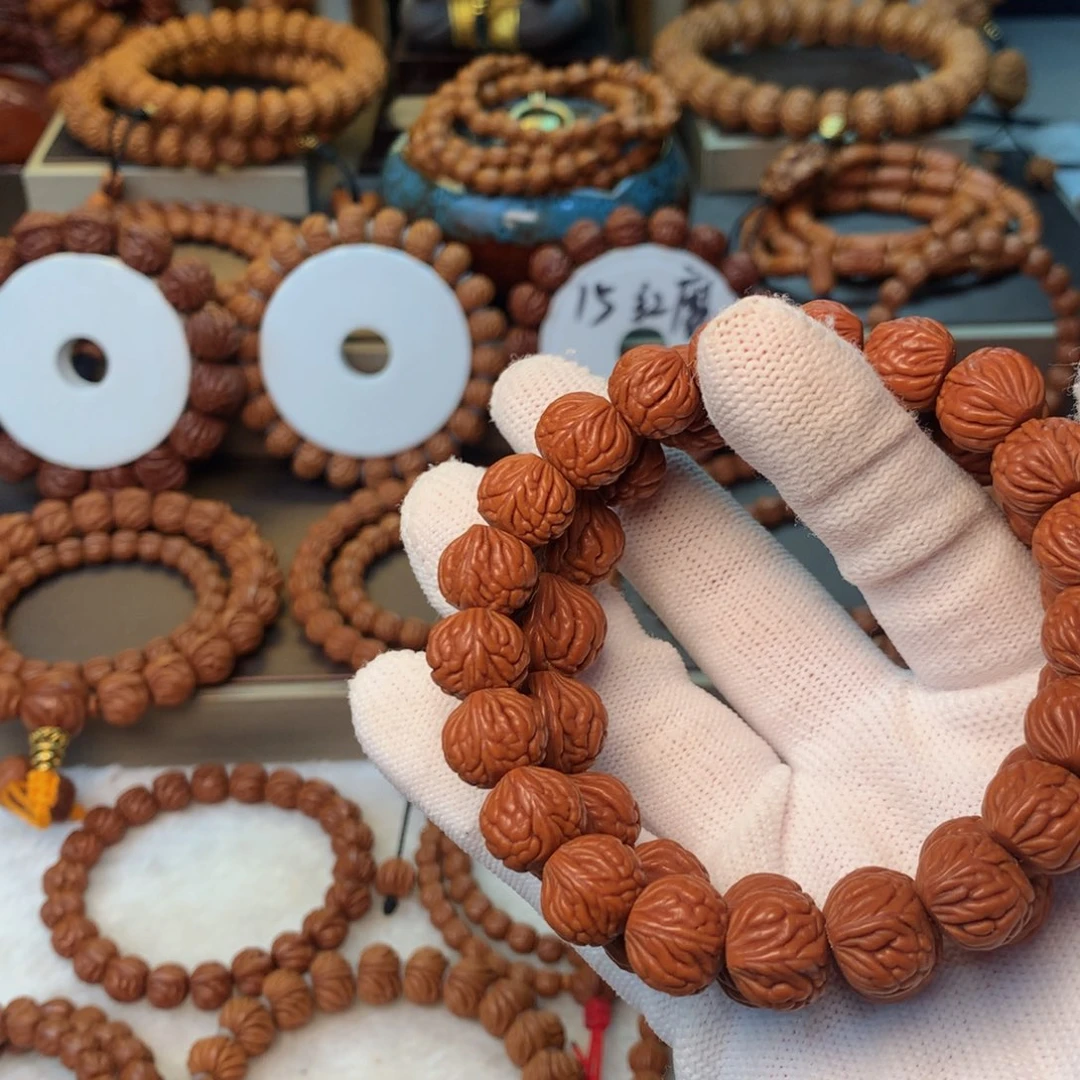 手***机手串桃核秦岭龙纹