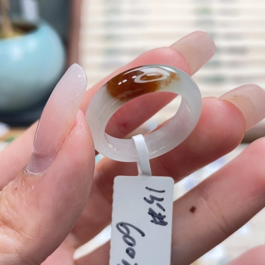 翡翠未镶嵌戒圈a44港圈15焦糖拿铁