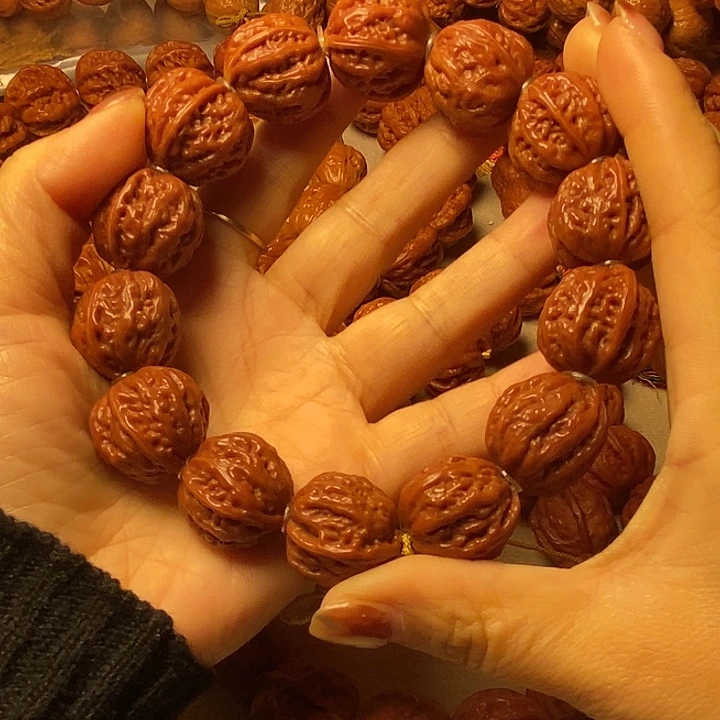手串文玩核桃火焰八棱
