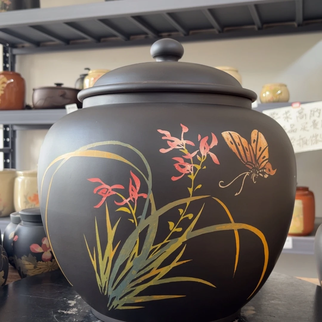 红泥哑光存茶罐醒茶罐