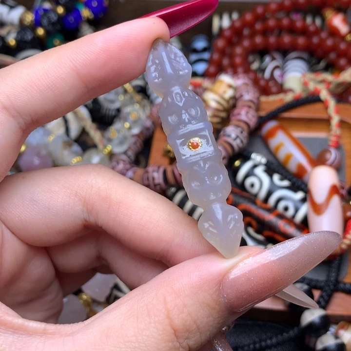 玛瑙/玉髓未镶嵌发一条