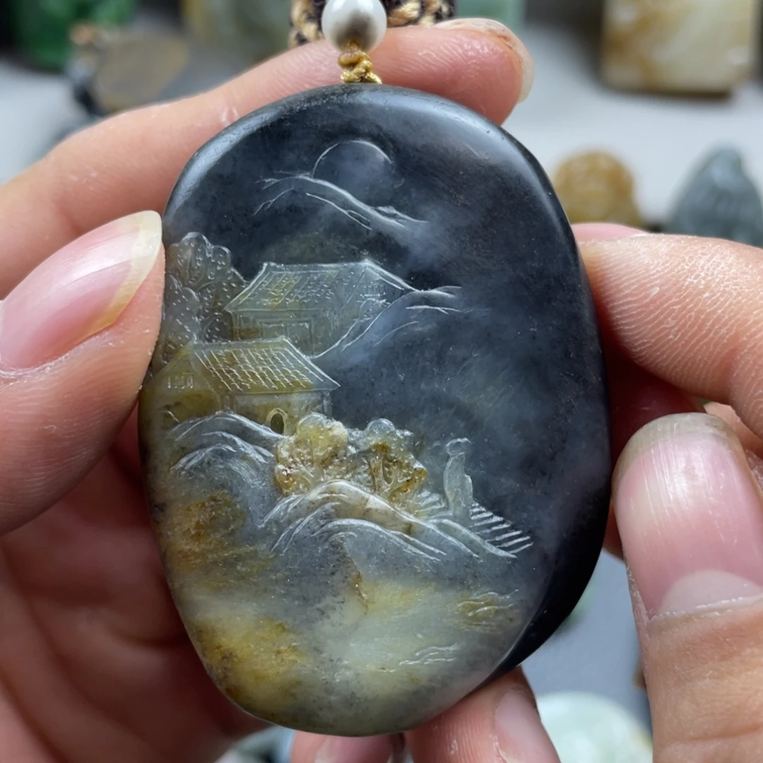 和田玉未镶嵌挂件