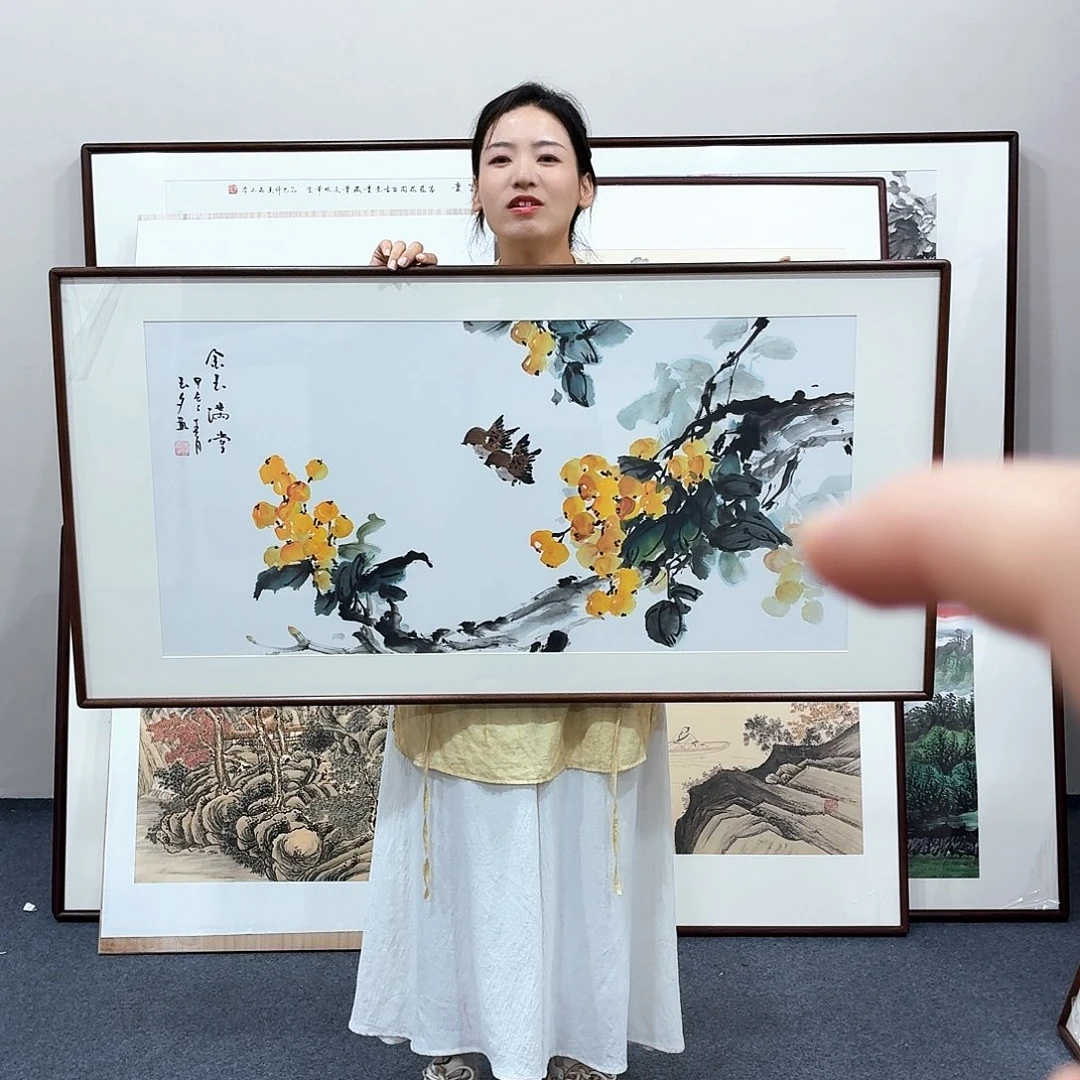 国画手绘作品120×60尺寸