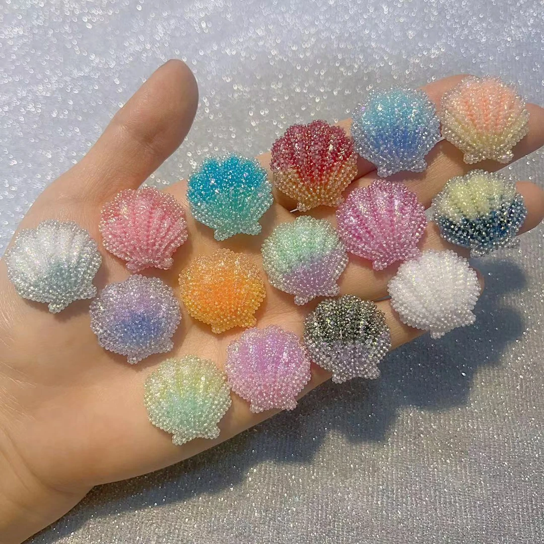 【爆闪小贝壳】卡25*25mm萤火虫夜光手工DIY饰品