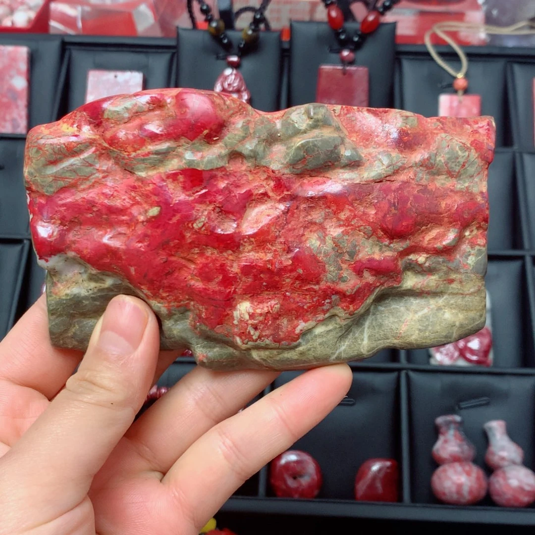 天然辰砂天然毛石