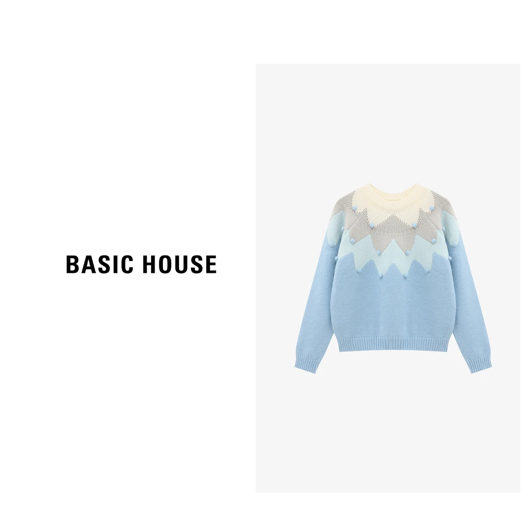 Basic House/百家好潮流休闲服装女保暖亲肤厚实毛衣-B0625B5PID2