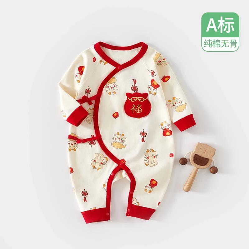 新生儿婴儿衣服春秋薄款初生龙宝宝夏装满月连体衣夏天0一3月夏季
