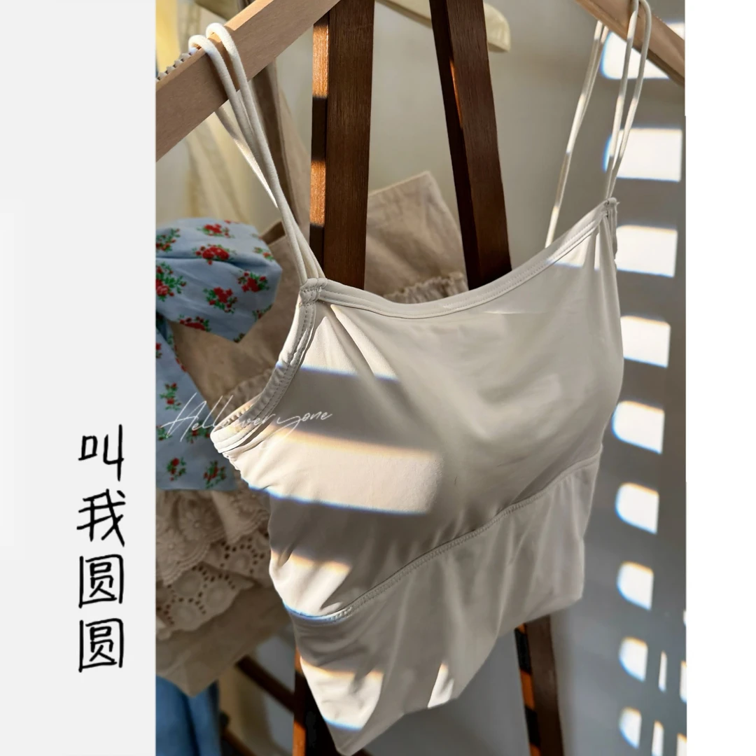 圆圆【香草布丁】 显瘦时尚百搭性感修身百搭吊带背心 YY 10848
