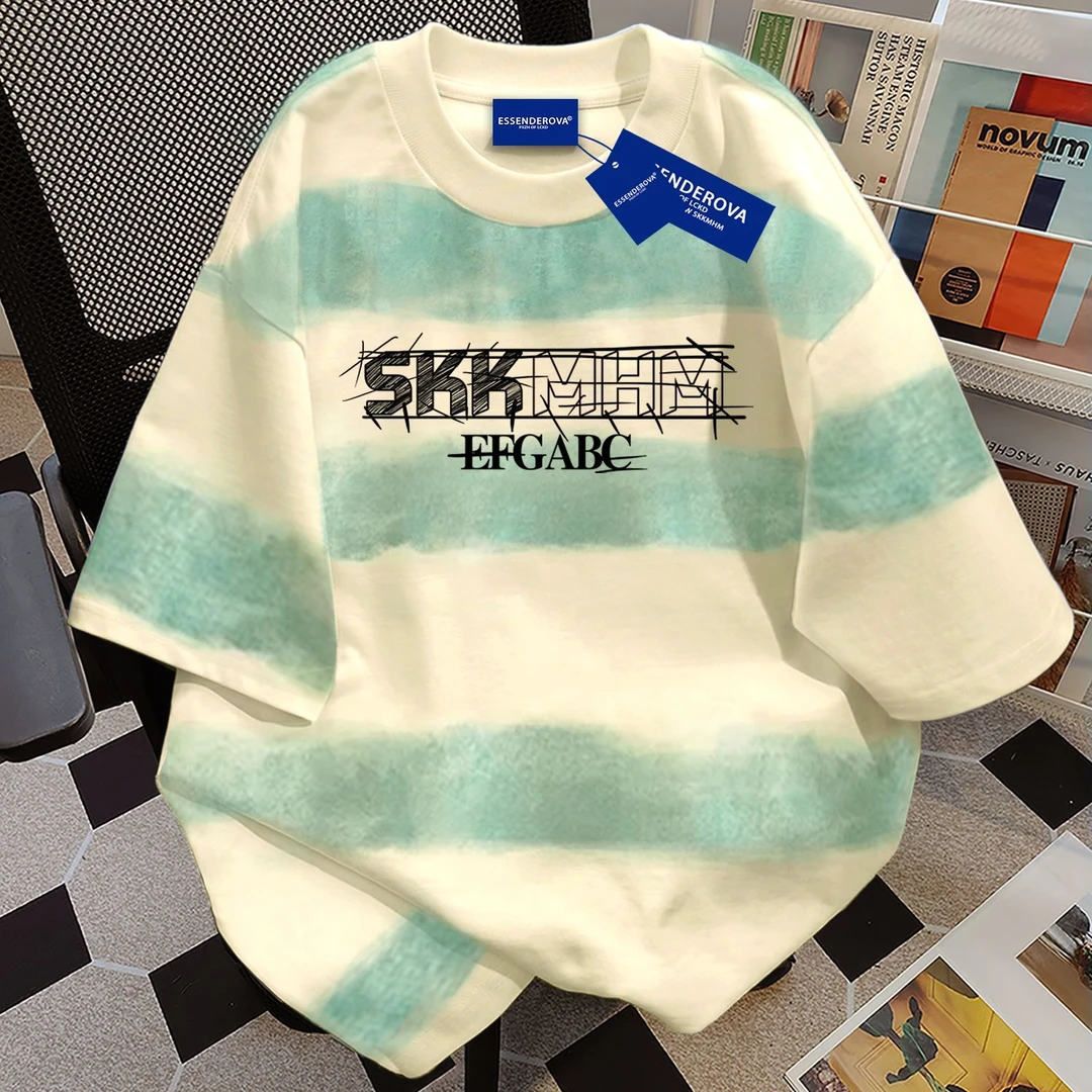 100%纯棉韩系潮酷短袖t恤男女夏季爆款宽松ins风圆领情侣上衣服