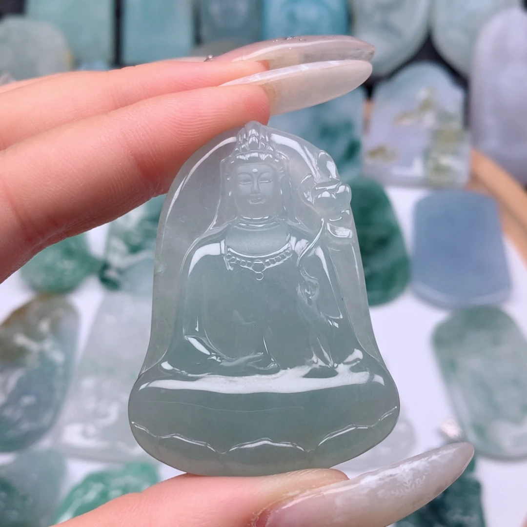 【闪购商品】翡翠颈饰未镶嵌¹****哥冰种素衣