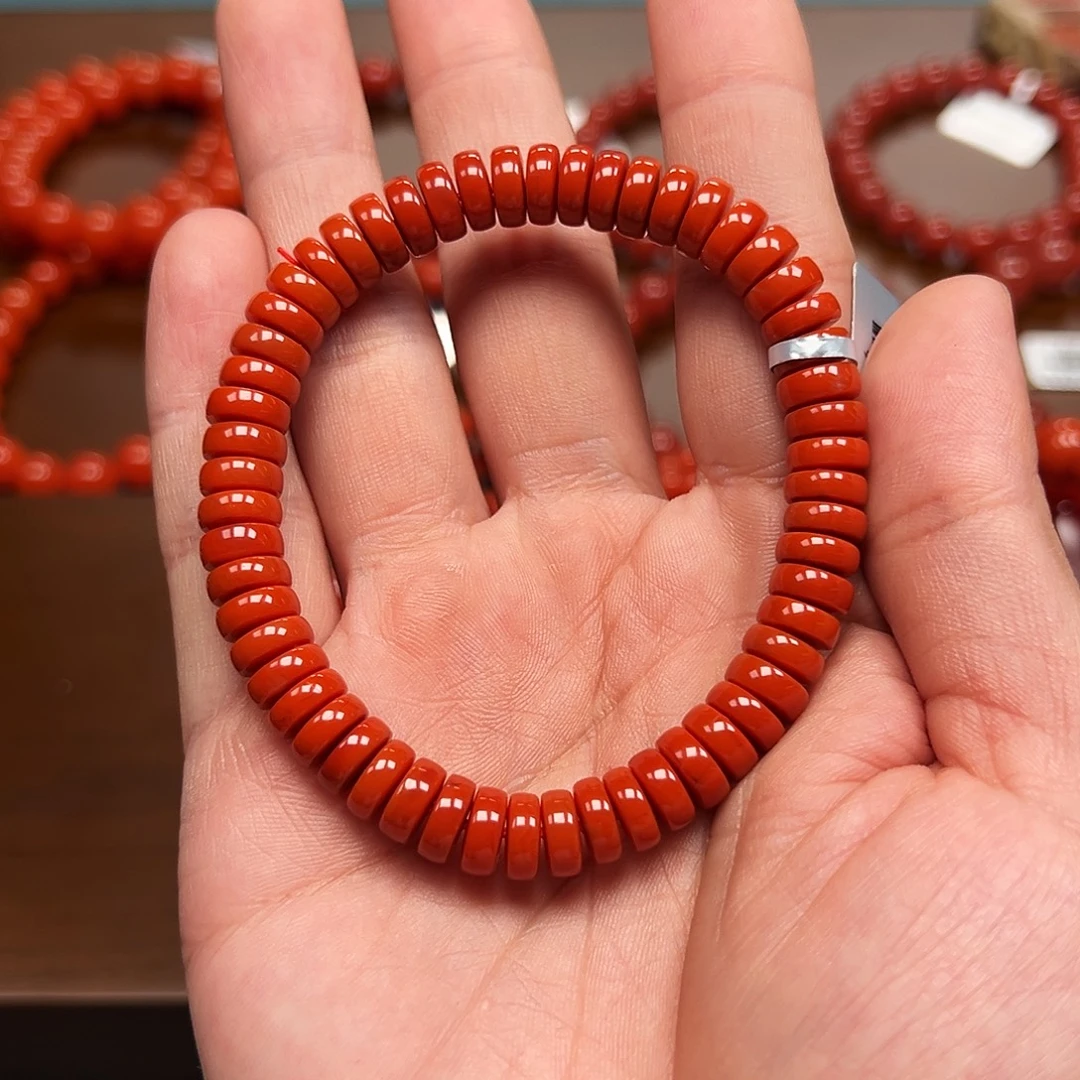 南红玛瑙未镶嵌手串保山料直切8m