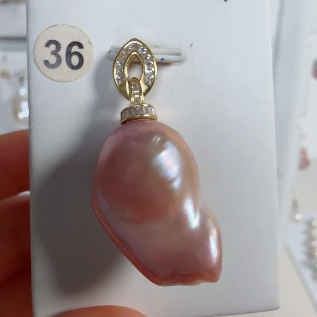 银S925镶嵌颈饰淡水珍珠