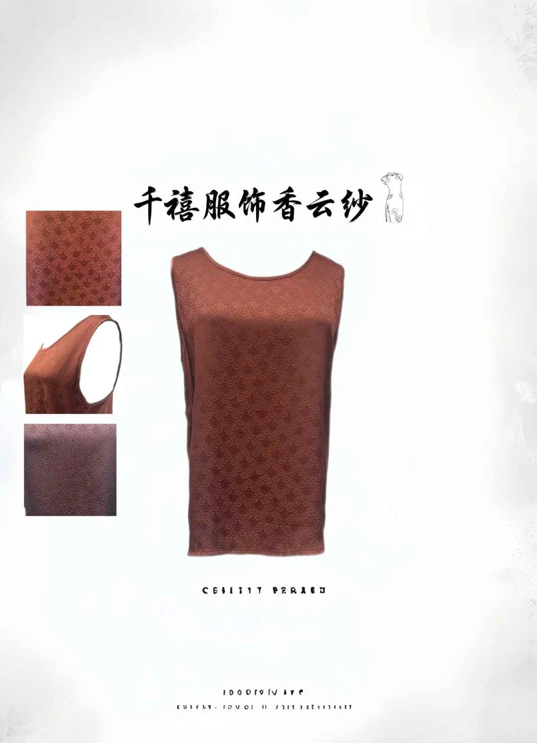 【千禧专属】667-1桑蚕丝红云纱透气红色龙鳞纹一衣两穿背心马夹