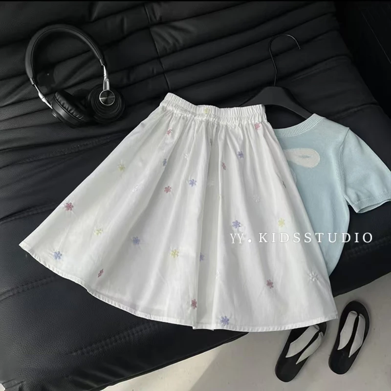 童装女童夏装裙子2025新款女大童洋气儿童休闲半身裙中长款裙子潮