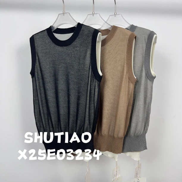 【SHUTIAO】2025夏季：新款小众设计款背心X25E03234