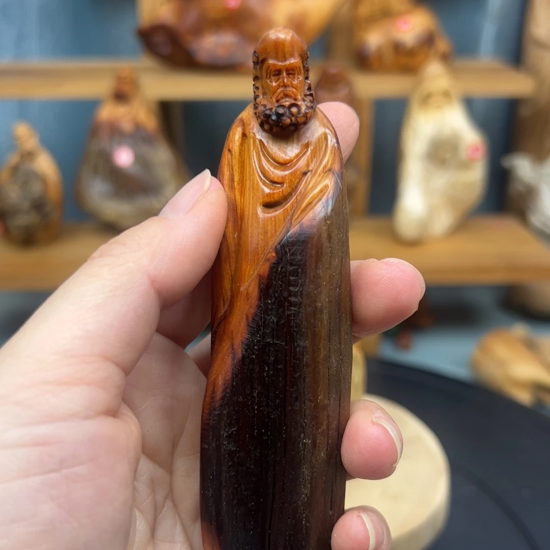 木心*新崖柏木摆件手把件
