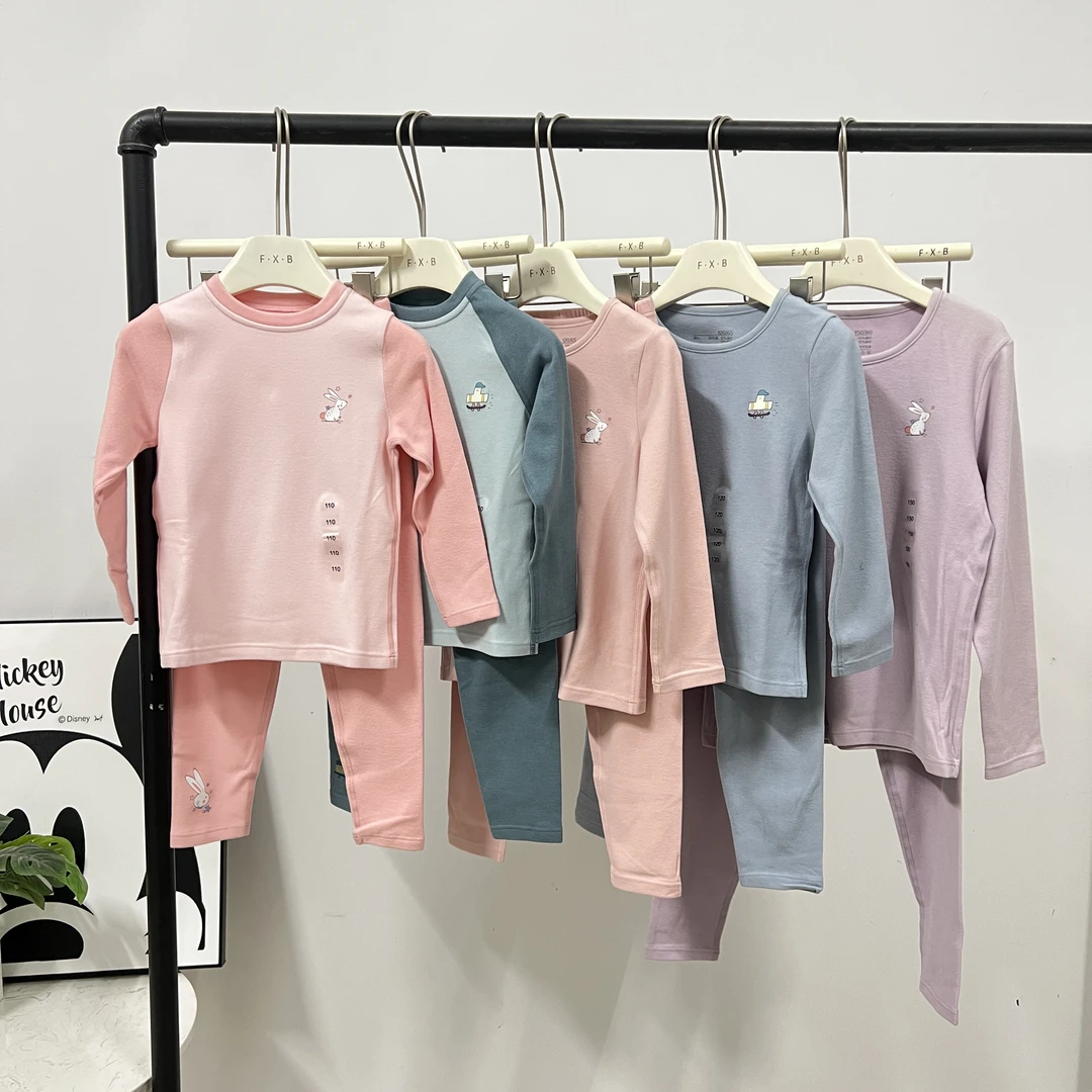 204发热黑科技，儿童豆豆绒320g无骨秋衣秋裤加厚冬保暖套