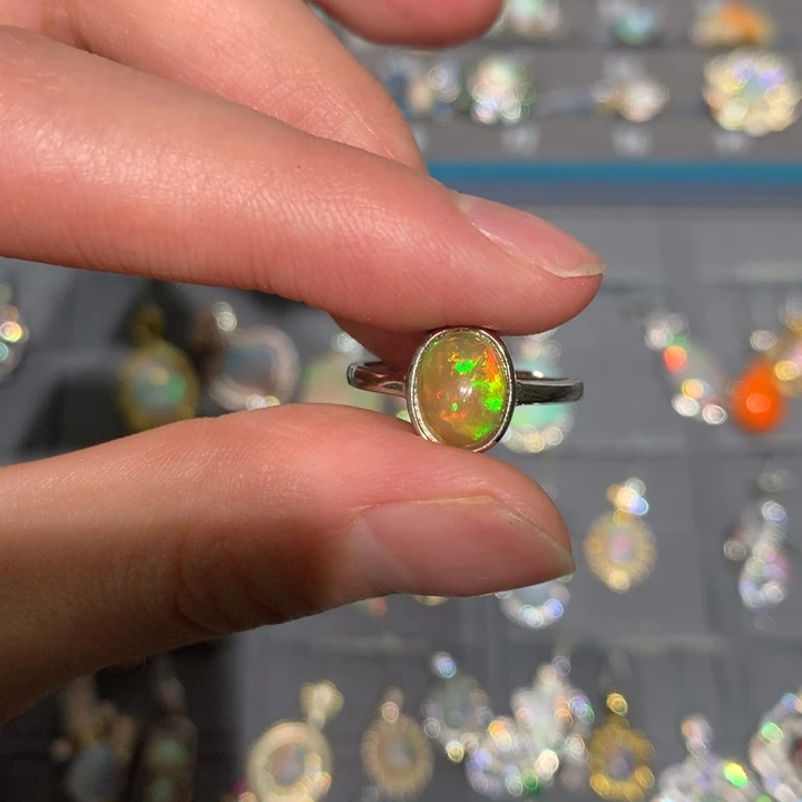 欧泊银S925镶嵌戒指