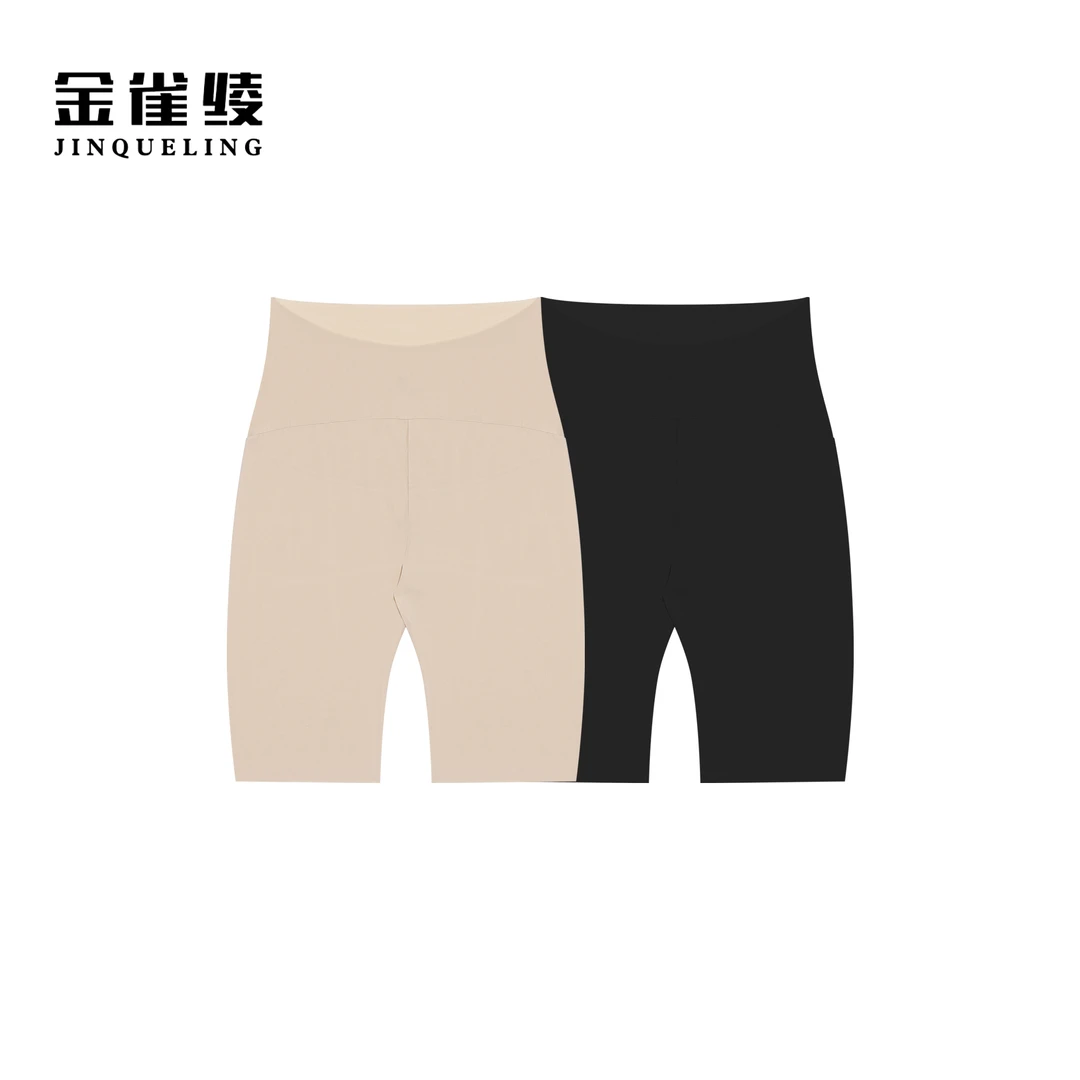 金雀绫【冰皮短裤】简约亲肤透气高弹大码女装打底裤SZAK5KDY51