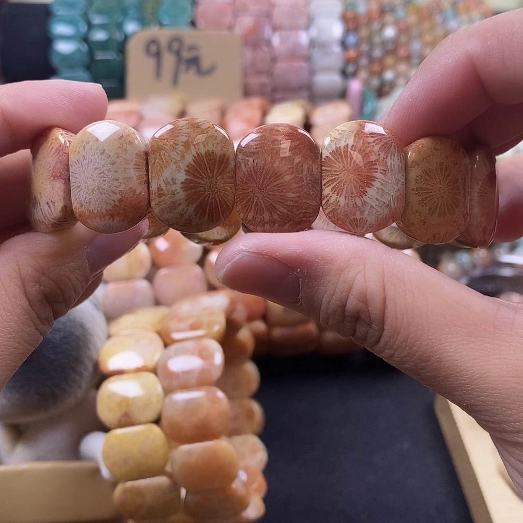 硅化珊瑚（珊瑚玉）未镶嵌手牌 上新 90号