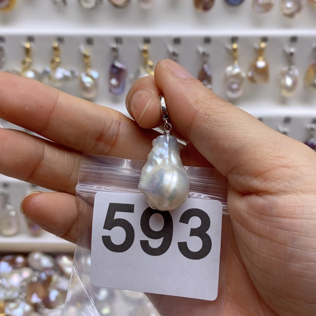 淡水珍珠颈饰银S925镶嵌593