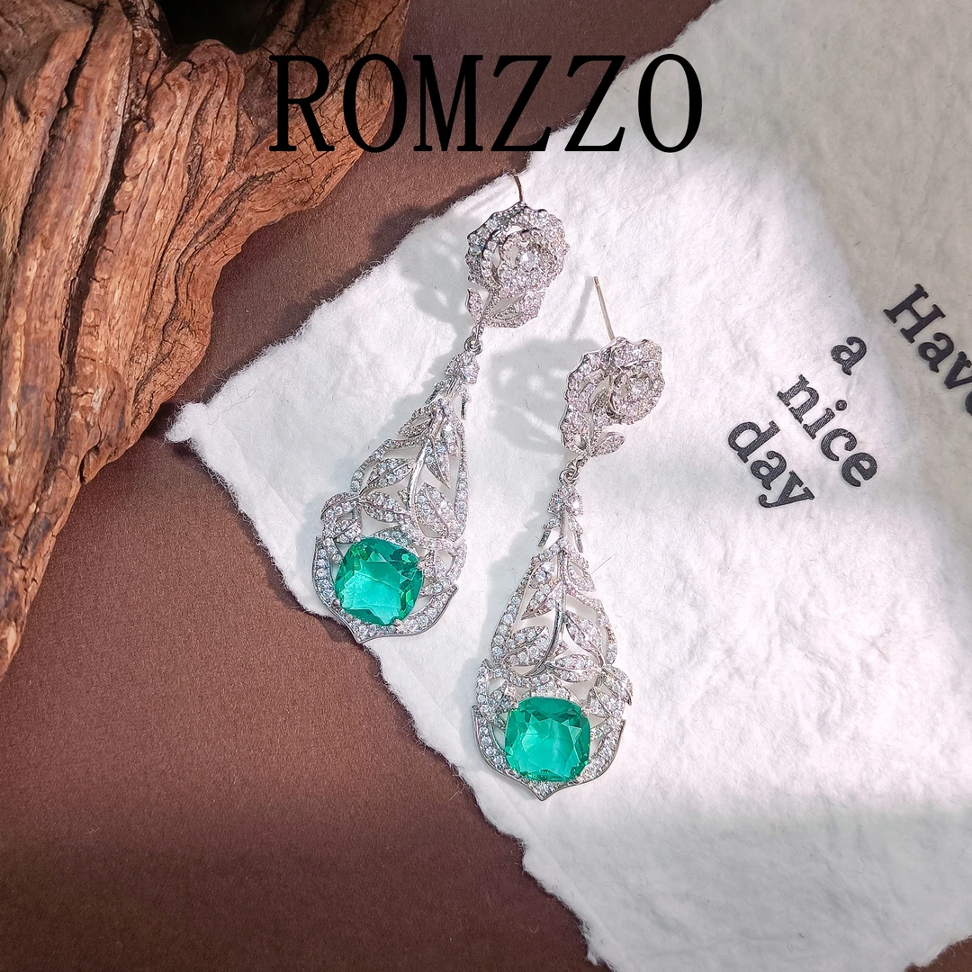 铜合金合成锆石耳饰 WYSX-001996【蓝泉漾影】耳环气质欧美百搭时尚