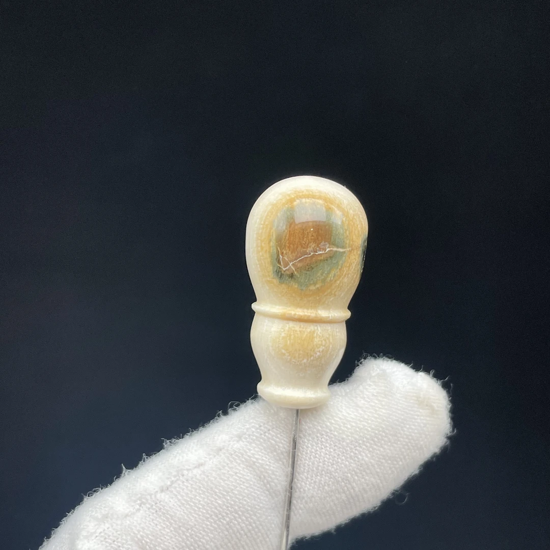 天然保真猛犸  1.5蓝眼睛葫芦三通配饰