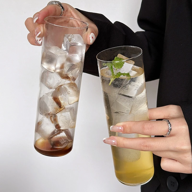 日式直身杯调酒长饮类鸡尾酒杯柯林杯海波杯长岛冰茶杯玻璃酒杯