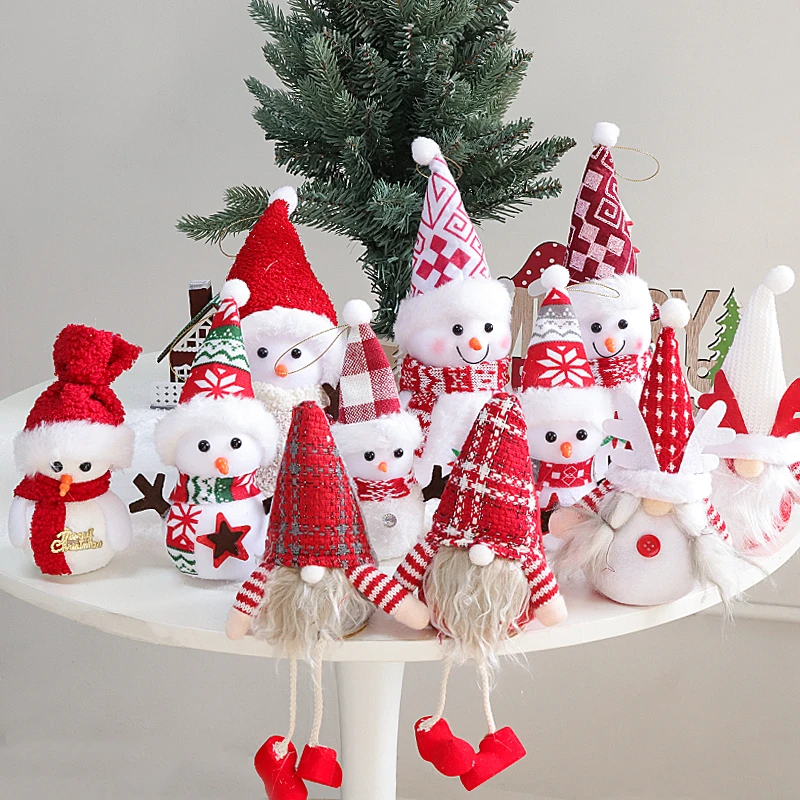 圣诞节玩偶花束材料小熊雪人圣诞老人装饰小公仔花艺资材用品