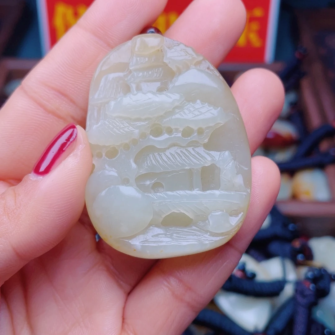 和田玉未镶嵌颈饰