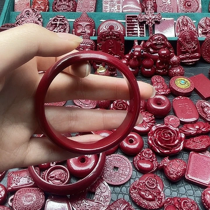 @***好天然辰砂朱砂手镯