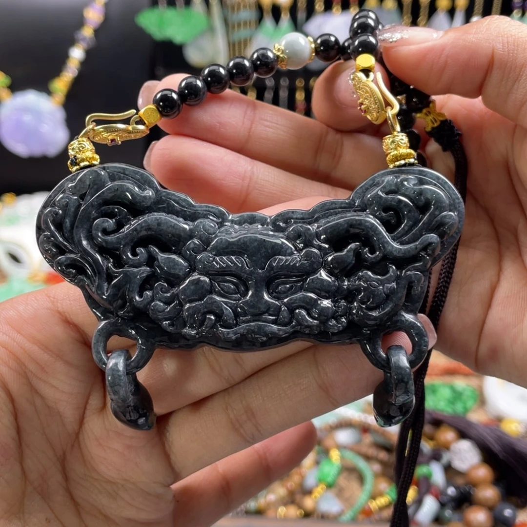 翡翠未镶嵌颈饰代编织