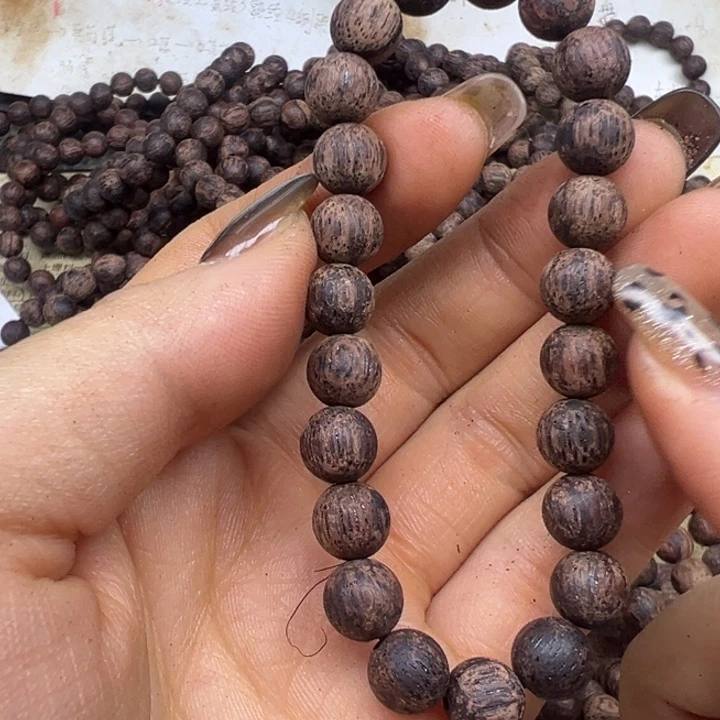 降真香手串/手链降真香08圆珠黄白油23颗