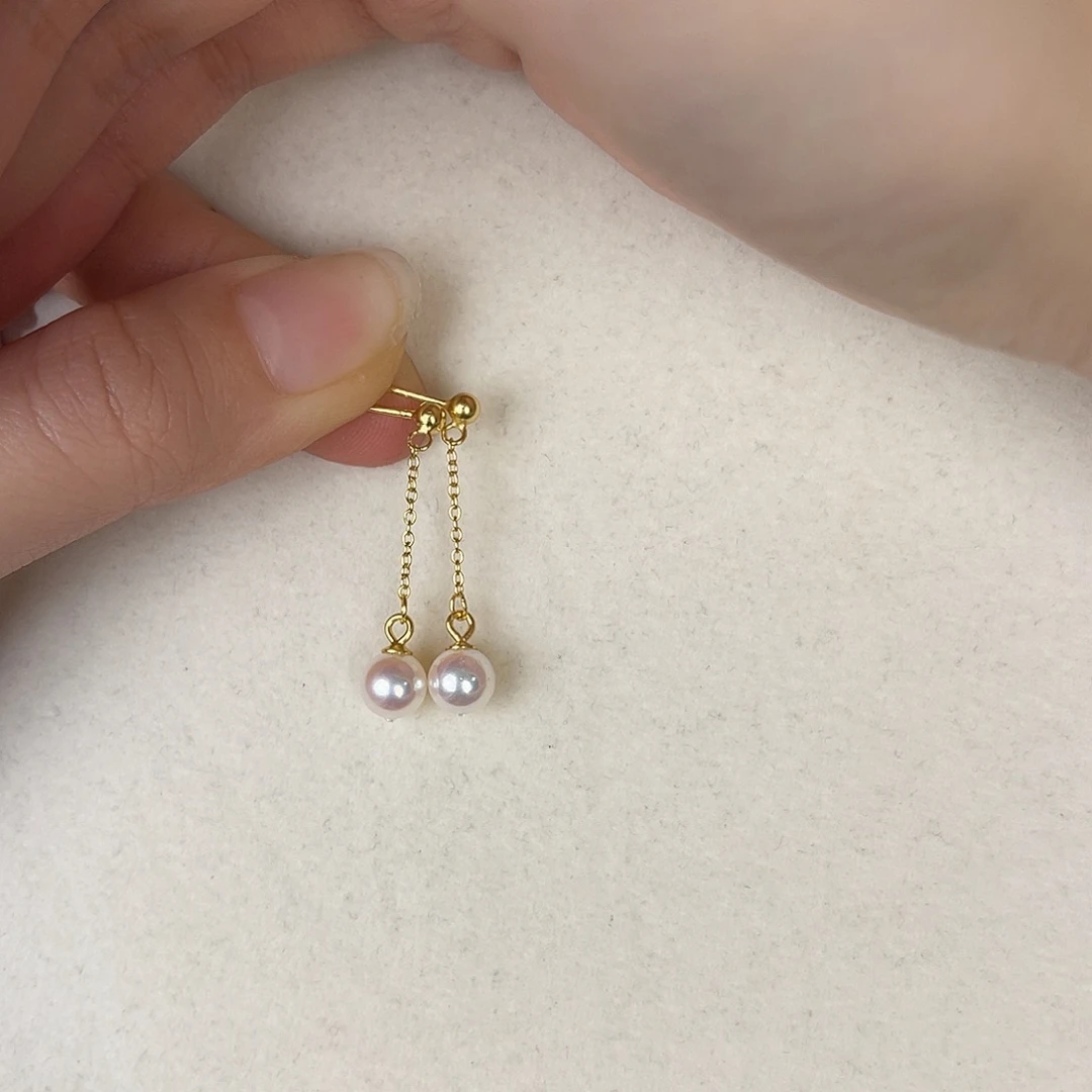 耳饰银S925镶嵌海水珍珠