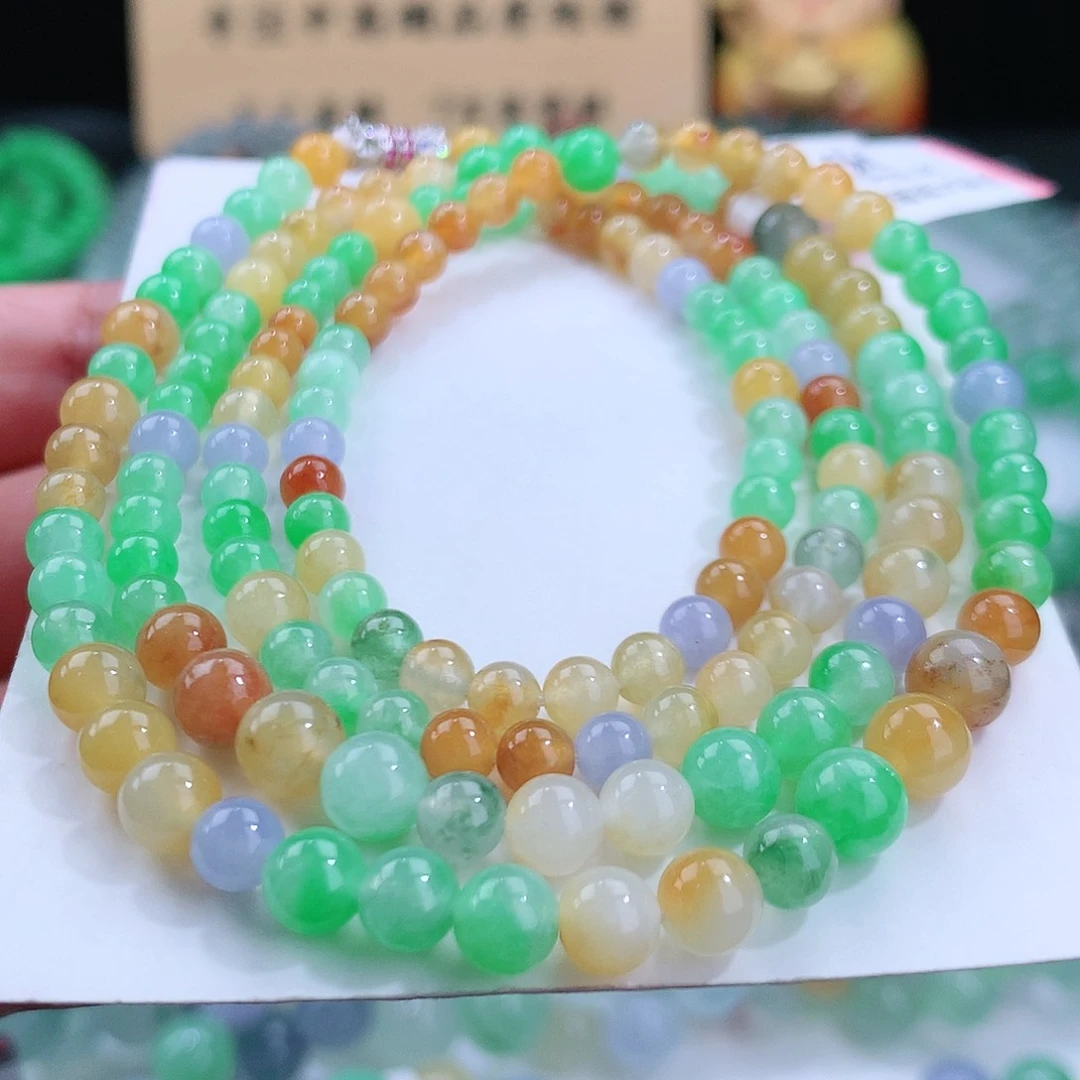 翡翠手链未镶嵌卡4-6mm