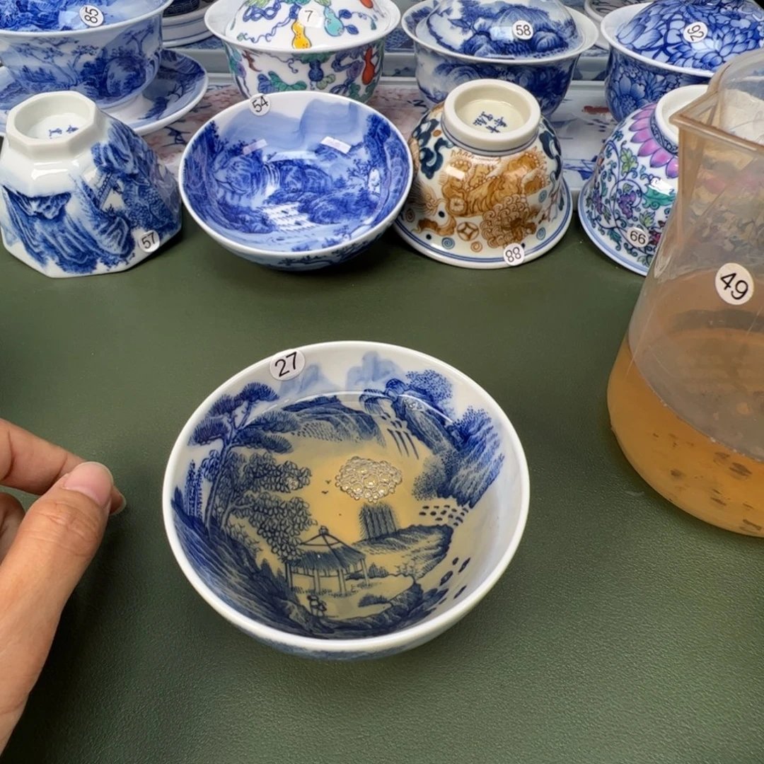 景德镇纯手工纯手绘茶具木木27