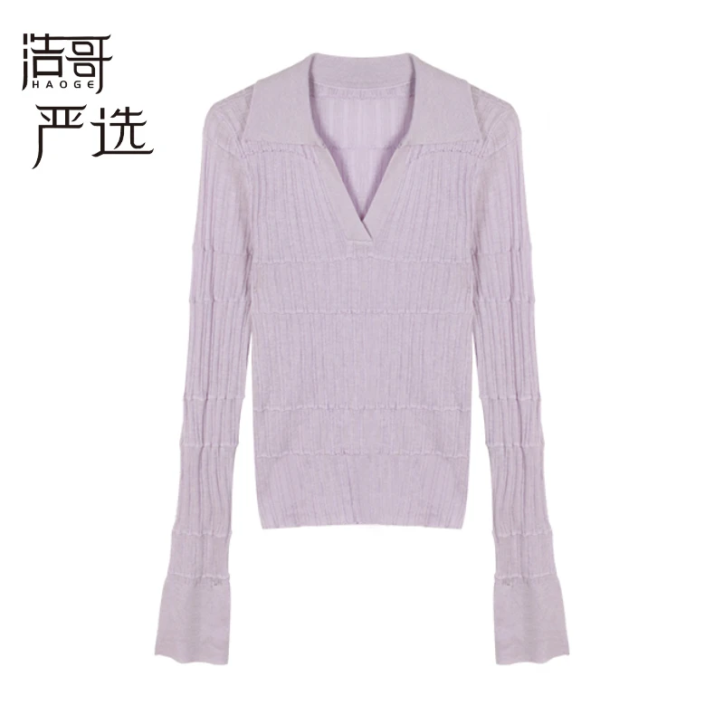 洋洋●针织衫Q4ZZS7648A秋冬时尚百搭气质修身显瘦设计感长袖