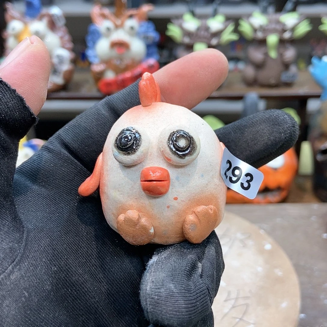 摆件直播间手工抽象陶瓷摆件293