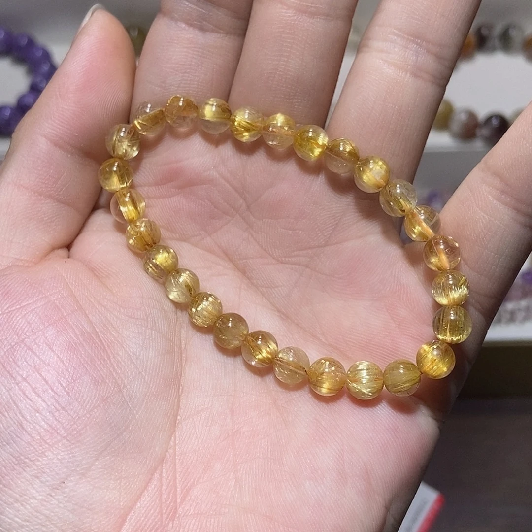 未镶嵌水晶手链板钛金发晶7