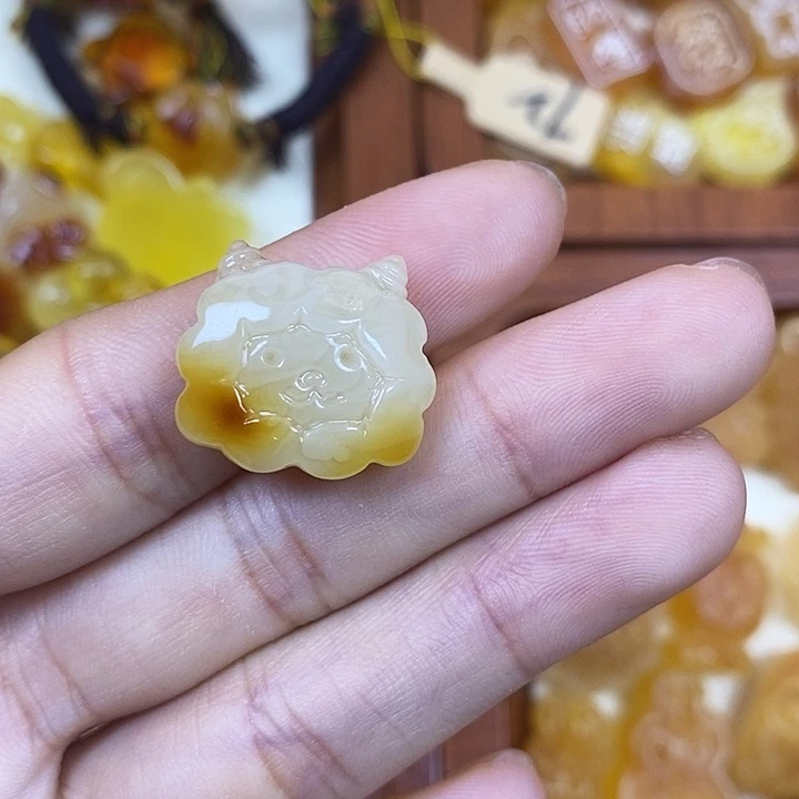 橄榄核吊坠小羊头72