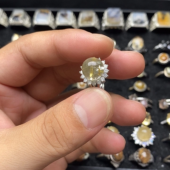 水晶珠宝半成品银S925镶嵌