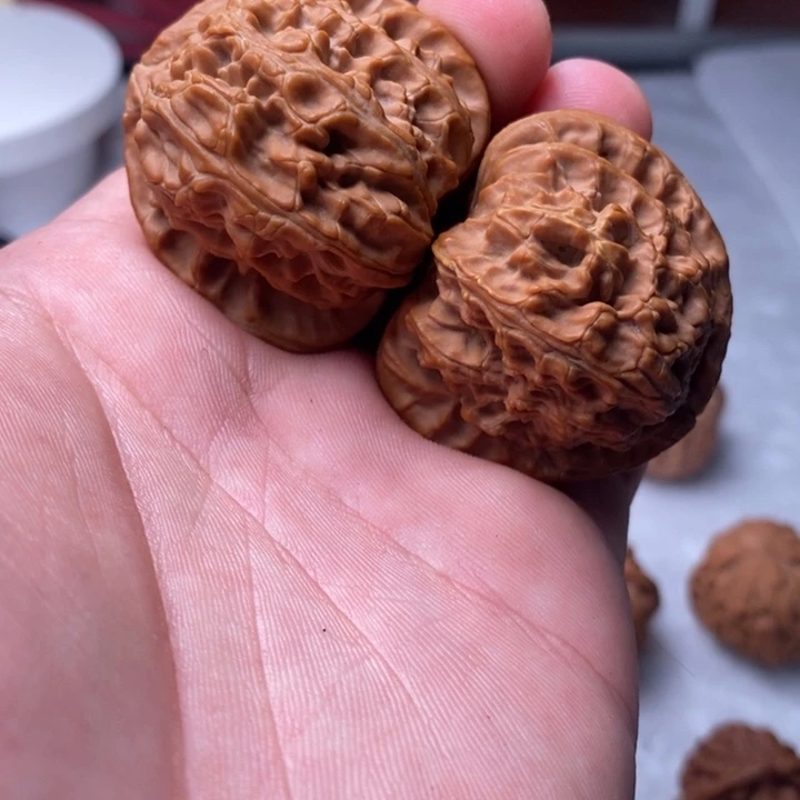 叫***康把件文玩核桃42尺全品三角白