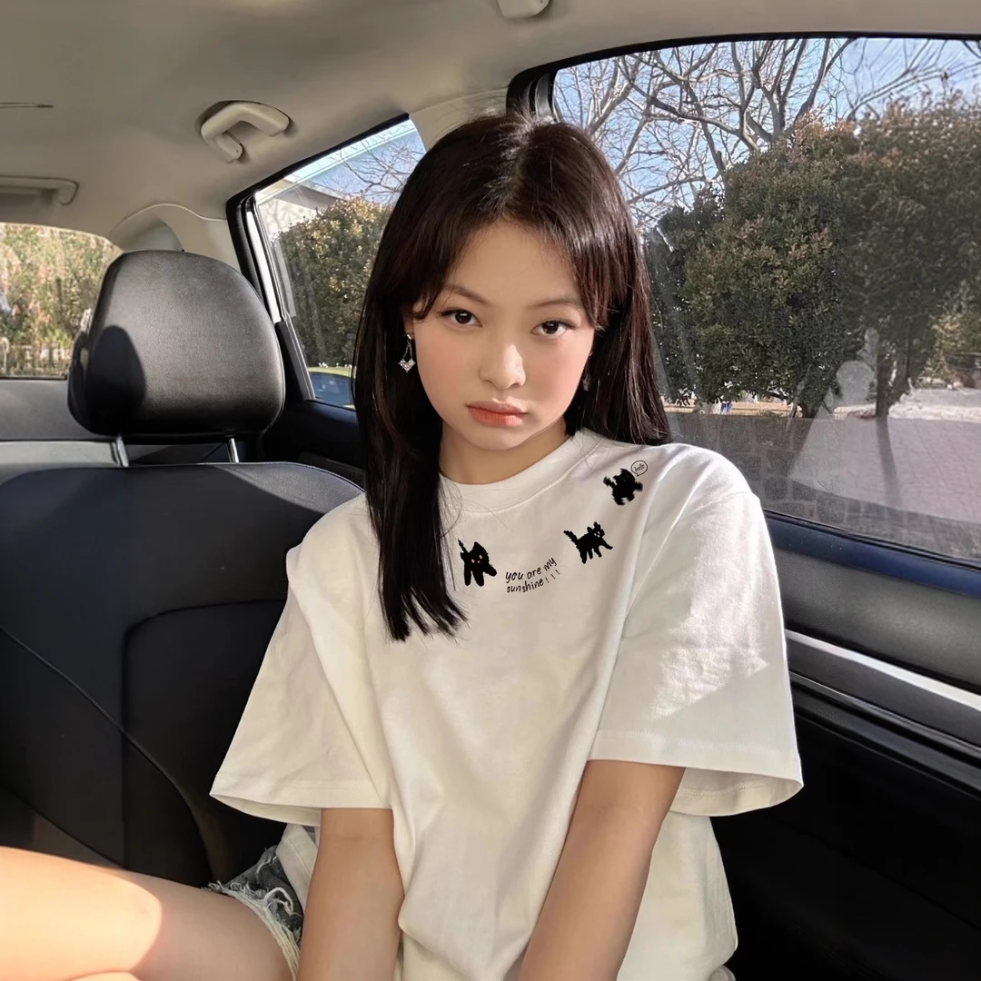 100%纯棉300克重磅美式复古短袖t恤男女夏新款设计小众短袖上衣