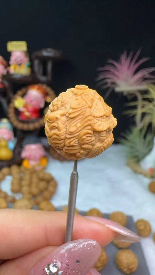 猴头单颗雕刻  鲤鱼跃龙门《阿东出品》