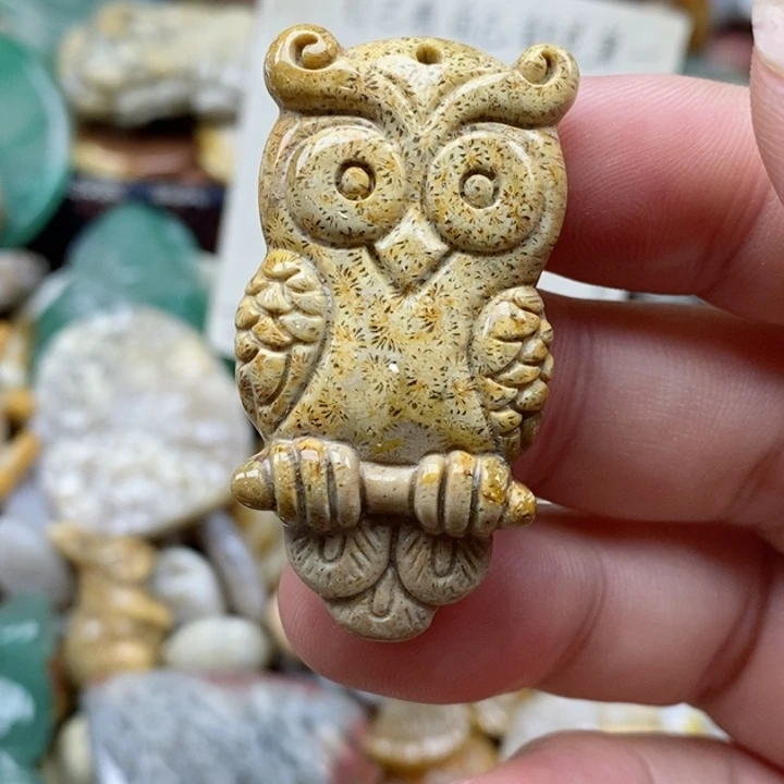 硅化珊瑚（珊瑚玉）未镶嵌颈饰龍***?