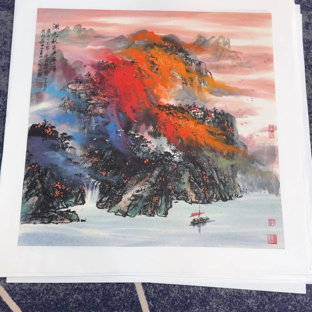 国画国画作品山水花鸟纯手绘