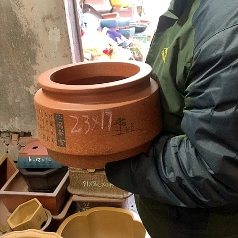 紫砂花盆手工制作