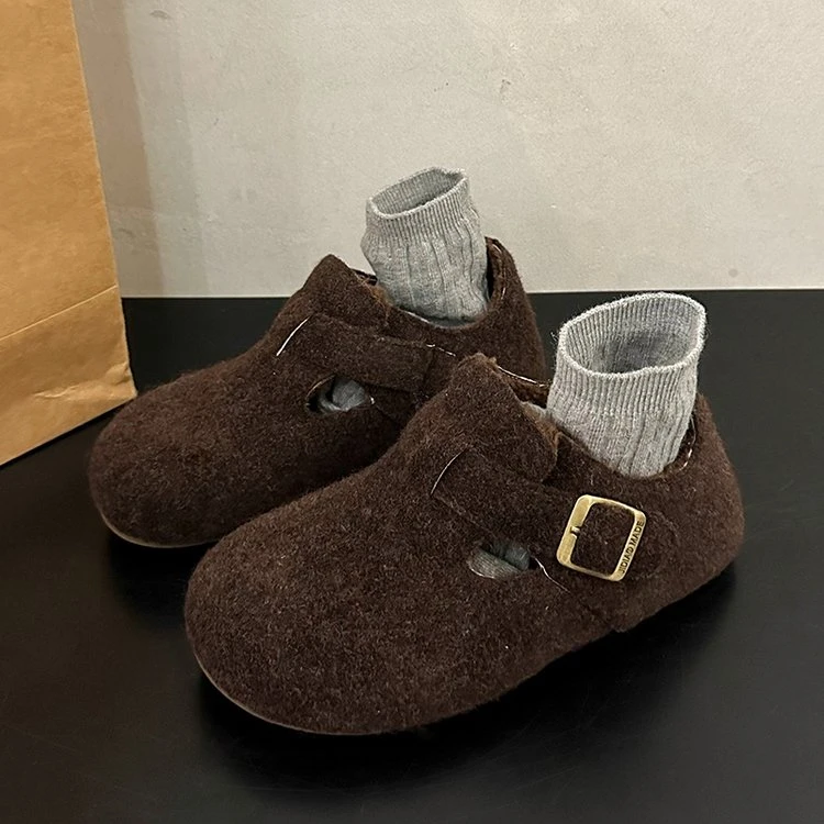 【现货+运费险】暖阳小土豆/爆款毛毛一脚蹬平底勃肯鞋女秋冬棉鞋女